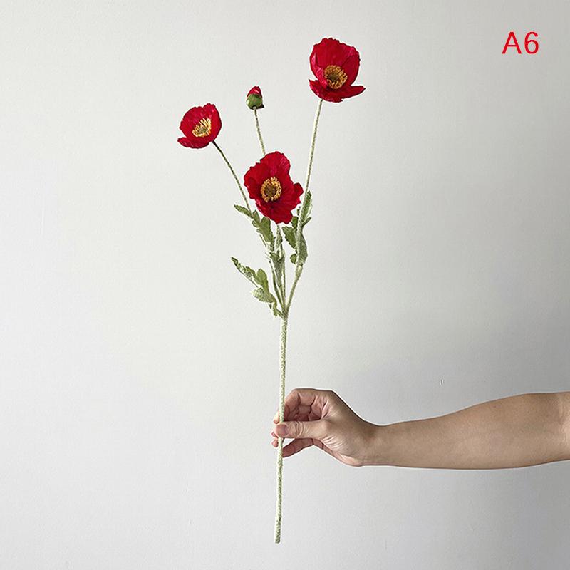 

Высококачественные красивые искусственные цветы мака из шелка для дома A6