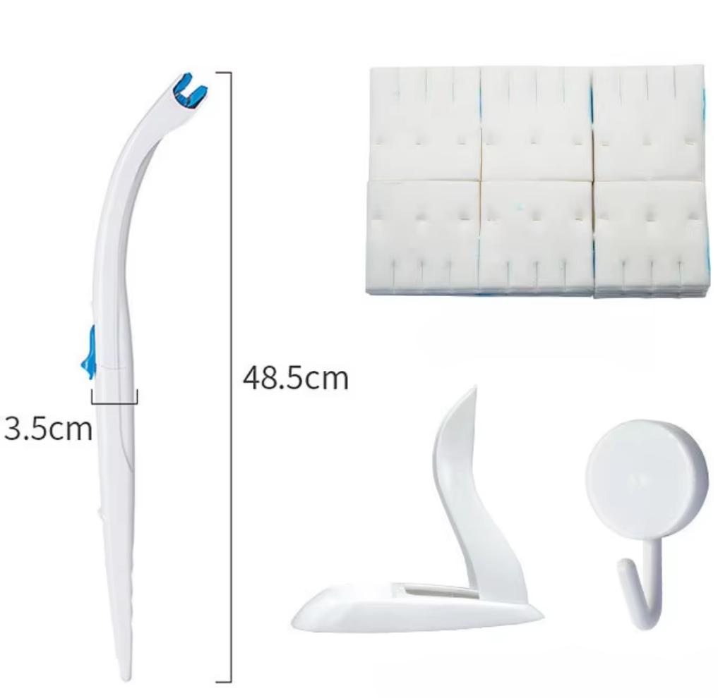Toilet Cleaning System - ToiletWand, Storage Caddy and 12 Heads (Package May Vary)