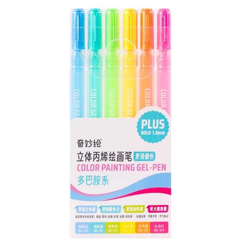 

6/12/54 Color Acrylic Paint Pen Gel Pen Acrylic Marker Drawing Pen Acrylic Paint Markers for Plastic Glass Painting