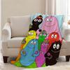 Blanket Throw Super Cosy Plush Living Room Cartoon Sofa B-BarbapapaS-ES Cute Couch Childish Birthday Gifts