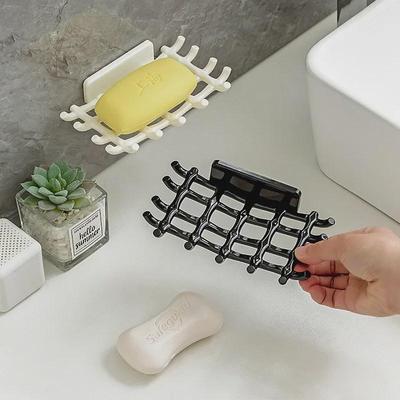 Jabonera de pared sin perforaciones 2023: Hecho a mano, Estante de almacenamiento y escurridor de alta gama