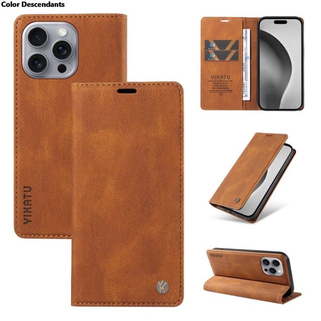 

Wallet Magnetic Flip Card Slot Stand Leather Case For Samsung Galaxy J5 2016 J415 J4 Prime Plus J330 J310 J3 J120 j1 F32 F23 5G Galaxy F23 5G коричневий