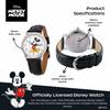 Disney Mickey Mouse Adult Classic Cardiff Articulating Hands Analog Quartz Watch with Leather Strap, Black, Mickey Cardiff Watch 2 - Silver CaseBlack