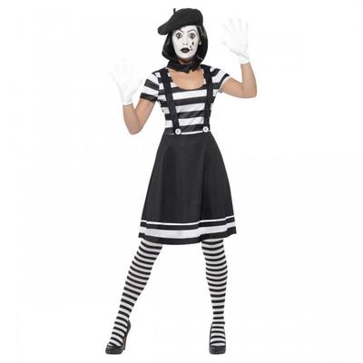Smiffys Womens/Ladies Mime Artist Costume Set