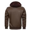 New men's clothing men's detachable hooded leather jacket zipper PU jacket European and American large size fashion jacket