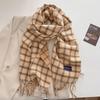 Autumn and winter new versatile scarf women's thickened woven thick beard fringed warm scarf imitation cashmere shawl