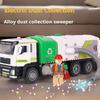 1/50 Scale Alloy Electric Vacuum Sweeper Model Sanitation Engineering Vehicle Kids Toy Pull Back Urban Road Cleaning Car Fun