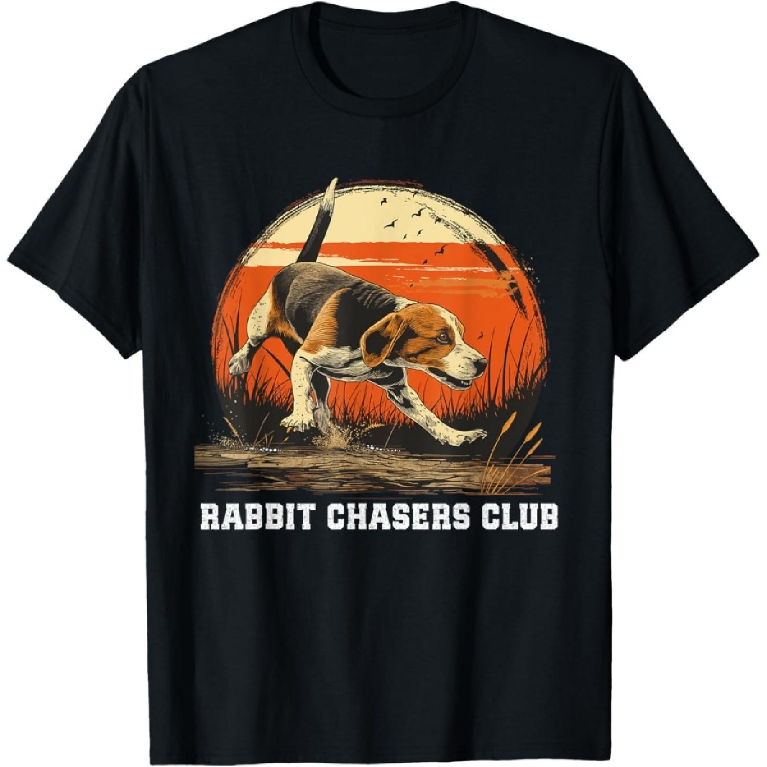 Собака Охотник Загонщик Кроликов Клуб Бигль Охотничья Футболка для Мужчин Женщин S