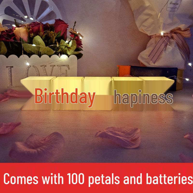 

LED Square Candle Lamp for Romantic Wife, Memorial, Birthday Surprise, Candlelit Dinner, or Confession Scene.