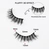 10 Paar Dicke Falsche Wimpern Dreidimensional Geschwungen Flauschig Hörnchenförmige Katzenaugen-Wimpern 2026