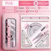 8PCS Multifunctional Student Ruler Set Protractor Stationery Ruler Set  School Starts