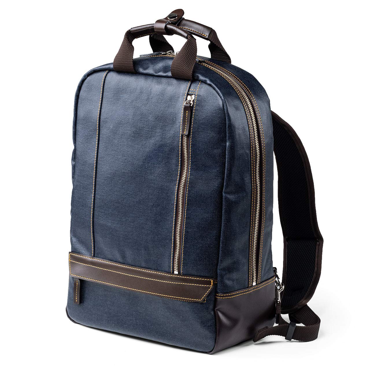 

Made in Japan Business Backpack Okayama Denim x Toyooka Sewing Water Repellent 10 Pockets Navy [Sanwa Direct] 200-BAG165NV Темно-синій