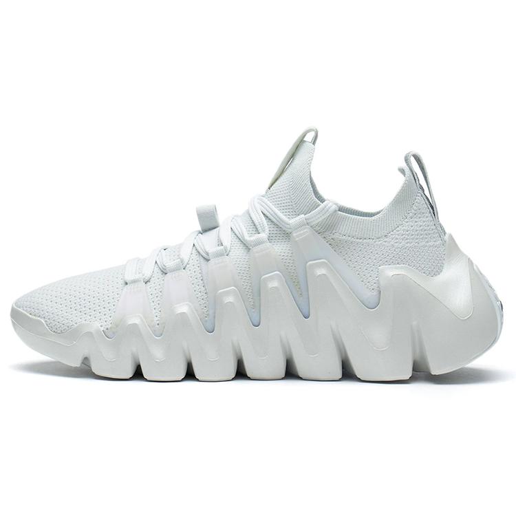 New LiNing Phantom Stab Cushioning Anti Slip Wear Resistant Breathability Low Top Sports Casual Shoes Men's Frost White AZGS031-4