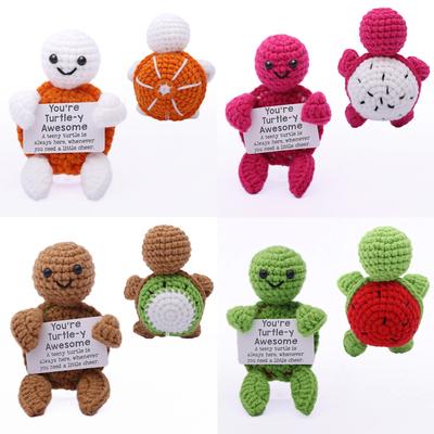 Handmade Crochet Animals Cute Turtle Inspirational Gifts for Women Birthday Emotional Motivational Turtle Christmas Gifts