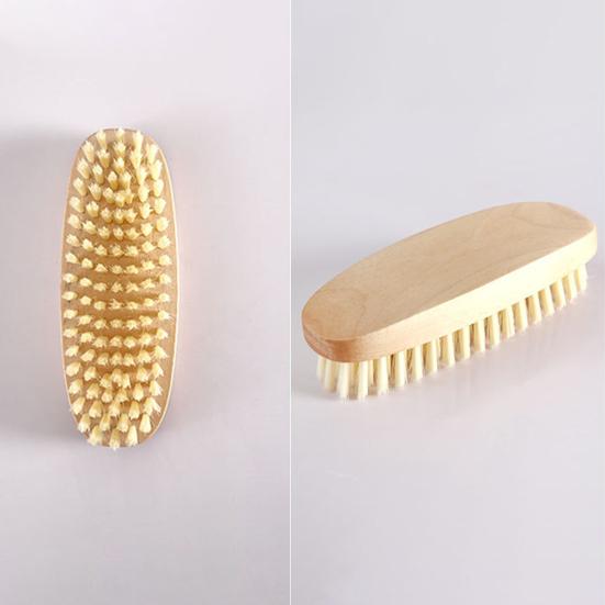 Cleaning Brush Soft Bristles Comfortable Grip Wooden Handle Portable Scrub Brush Gentle Cleaning Tool