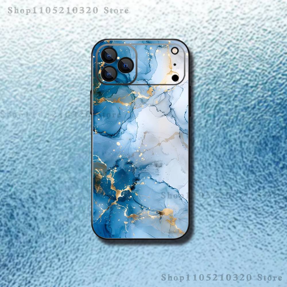 Black Gold Marble Art Phone Case For iPhone 17,16,15,14,13,12,11,Pro,Max,Plus,E,SE4,Air,Mini Black Soft Funda
