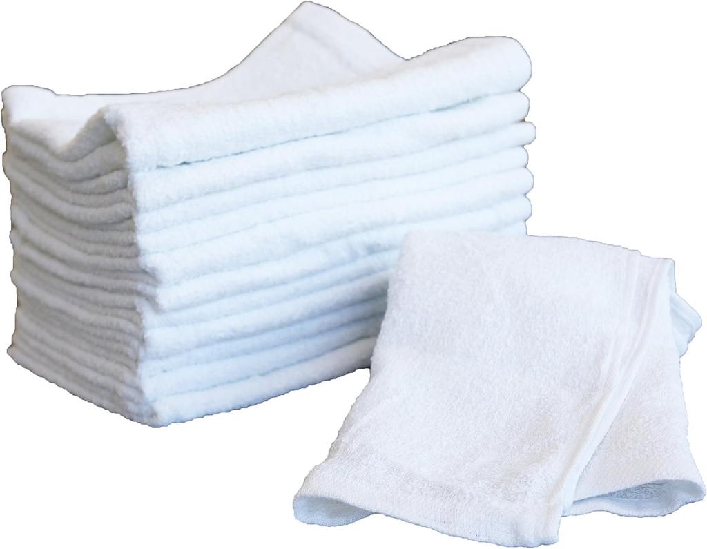 Marushin Commercial Face Solid for Public and Product 0740020200 Towels, 12-Piece Set, White, Thin, Color, 100% Cotton, Disposable, Baths, Baths,