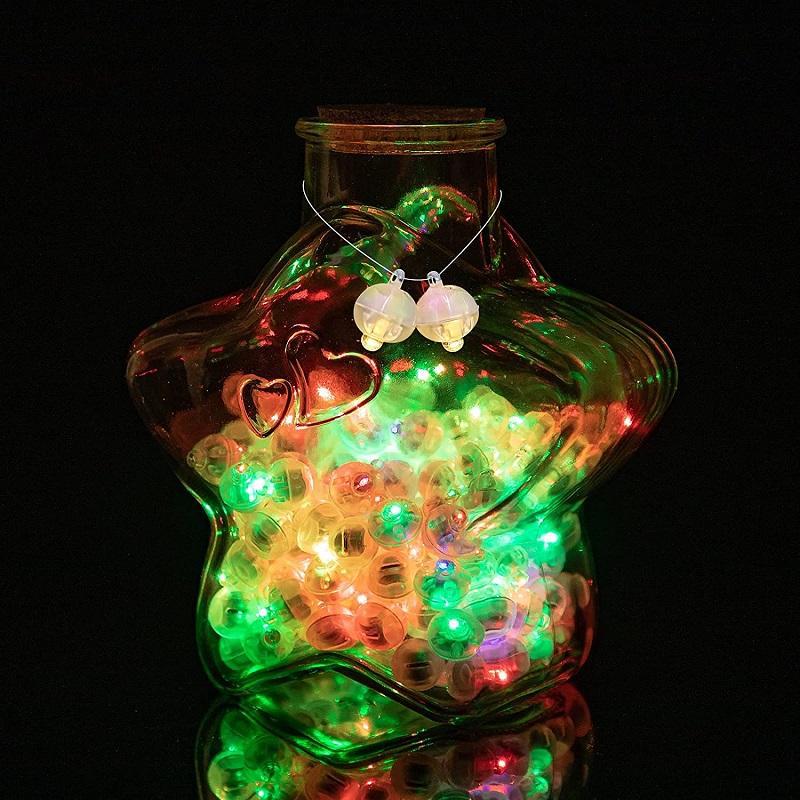 50pcs Colorful Glowing LED Ball Lamp Mini Flash Round Ball Light Tumbler Balloon Lights for Christmas Wedding Party Decor