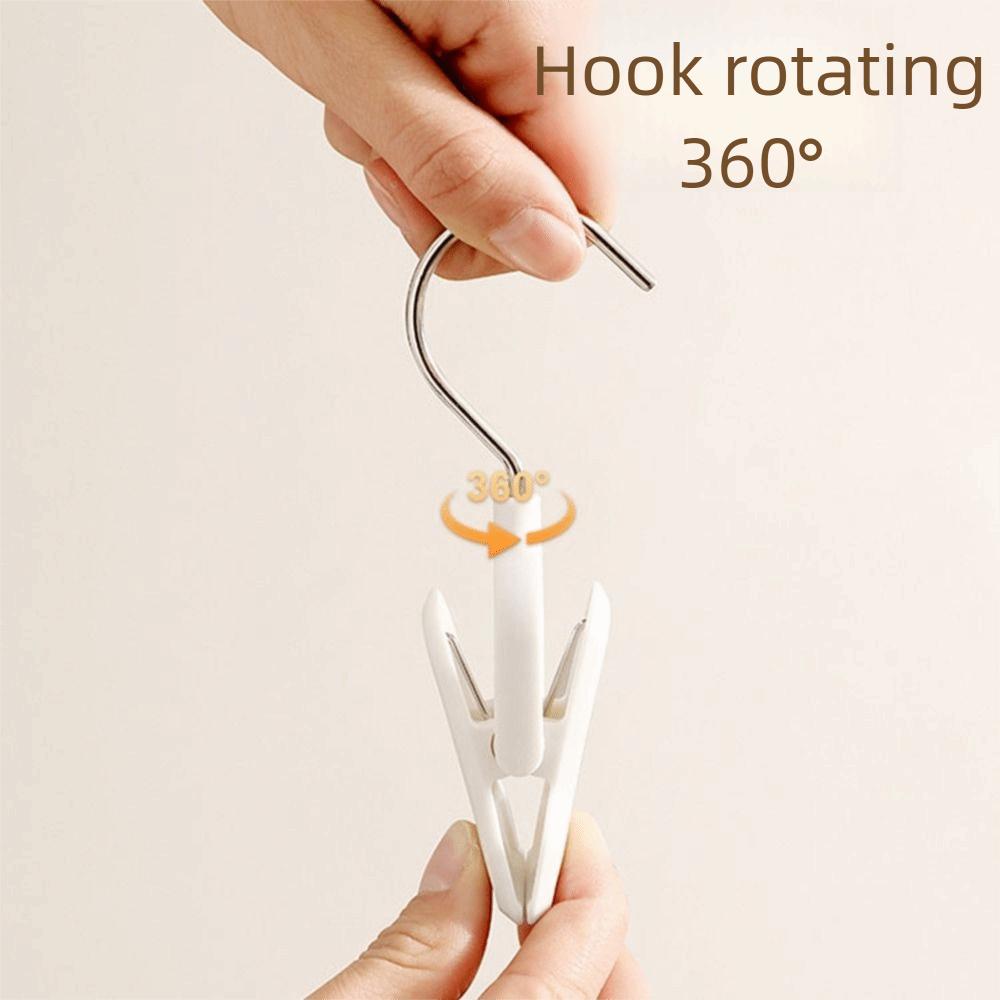 10Pcs Plastic Pants Socks Storage Clip Stackable Laundry Clothes Pegs Clothes Hangers  Closet