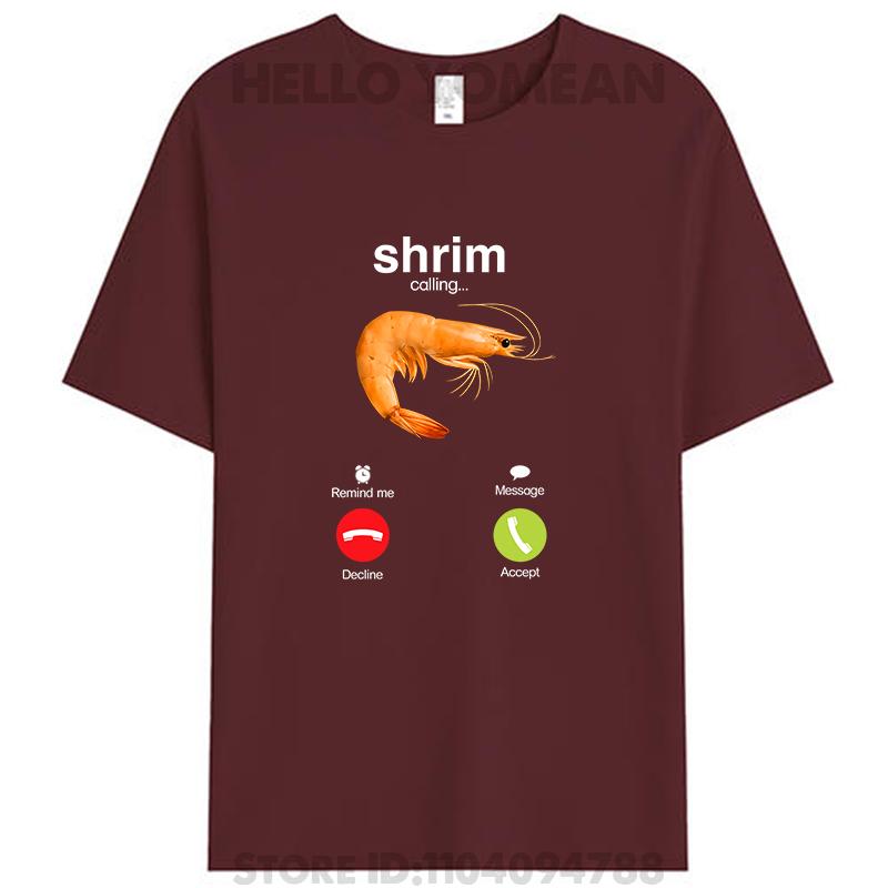 Креветка зовет Неправильно написанная Забавная креветка зовет Мем Мужская Женская 100% Хлопок Футболка S