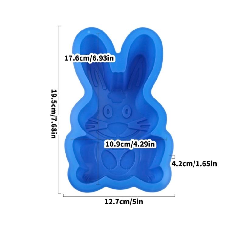 Reusable Easter Themed Baking Mold Food Grade Silicone Rabbit Shape For Candy Jelly Dessert Creations