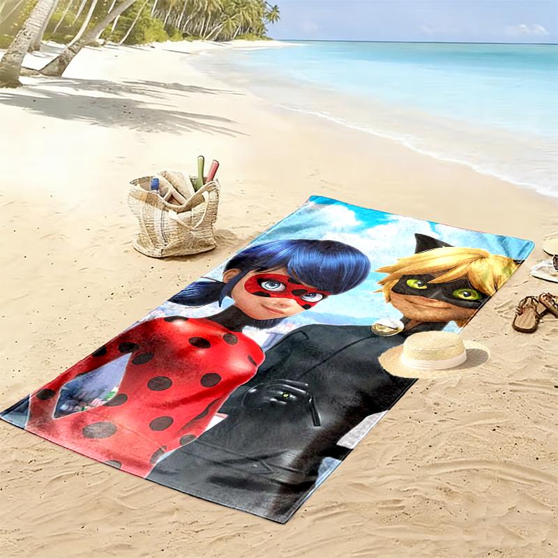Ladybug Beach Towel, Durable and Easy to Clean, Soft and Vibrant Beach Towel Perfect for Travel
