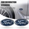 VCCO4 Car Accessory Door Side Aluminum Emblem Trunk Logo Sticker Decor For Ford Mustang Taurus Escape Kuga Explorer ST Racing Shelby