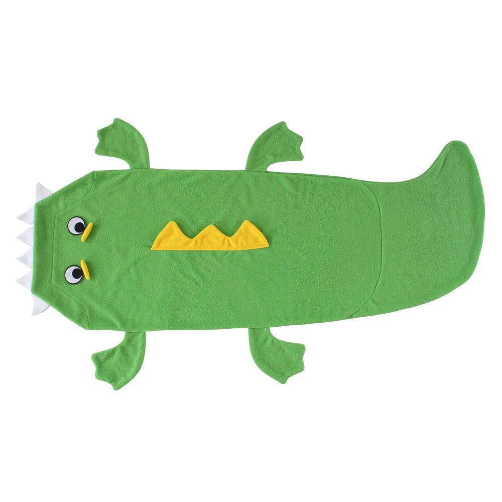 Green Crocodile Childrens Blanket Sleeping Bag For Winter Kids Use