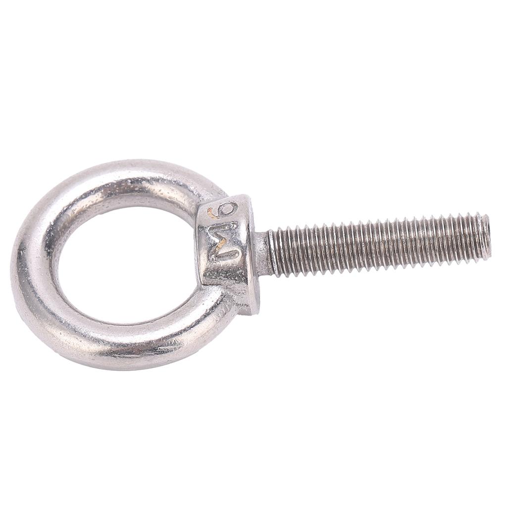 10Pcs Eye Bolt 304 Stainless Steel Lifting Round Ring Screw Fastener Hardware M6x25
