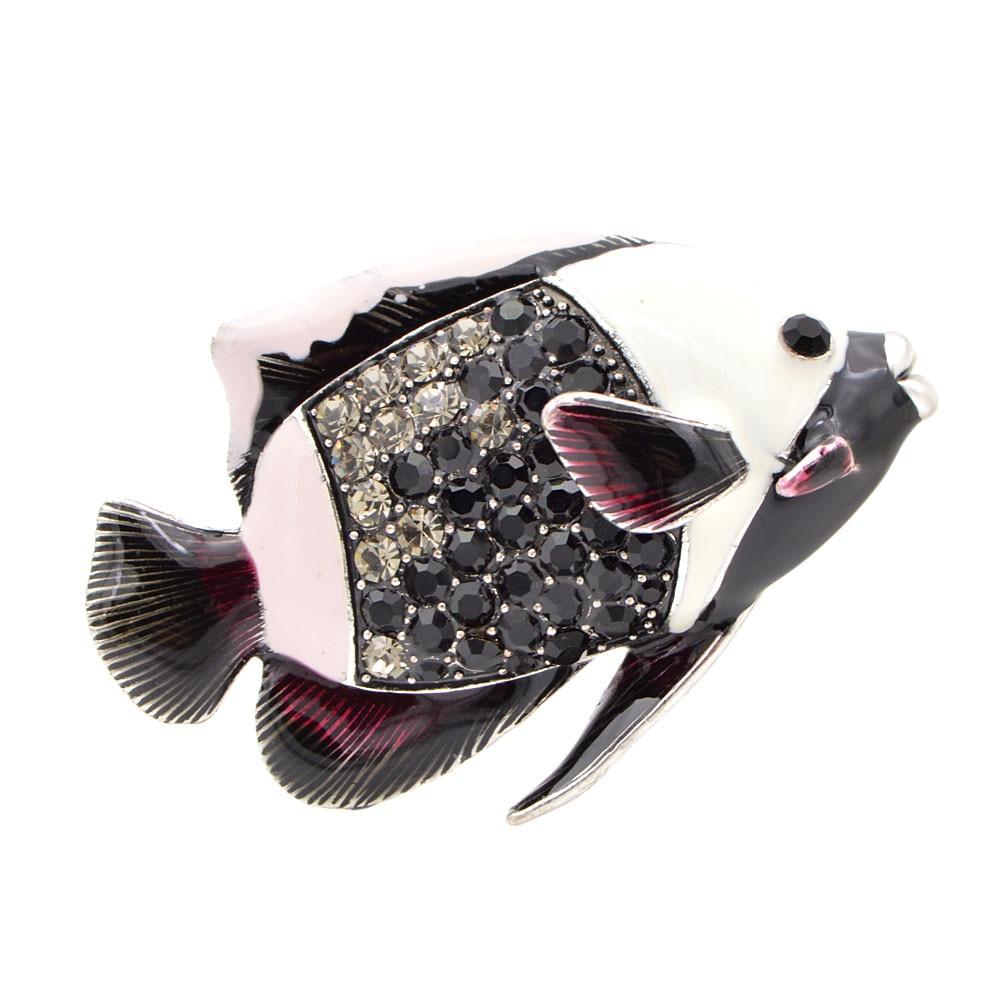 

SKEDS Fashion Sea Fish Enamel Brooches for Women Men Clown Fish Pins Vintage Creative Animal Brooch Pins Vivid Jewelry Kids Gift белый