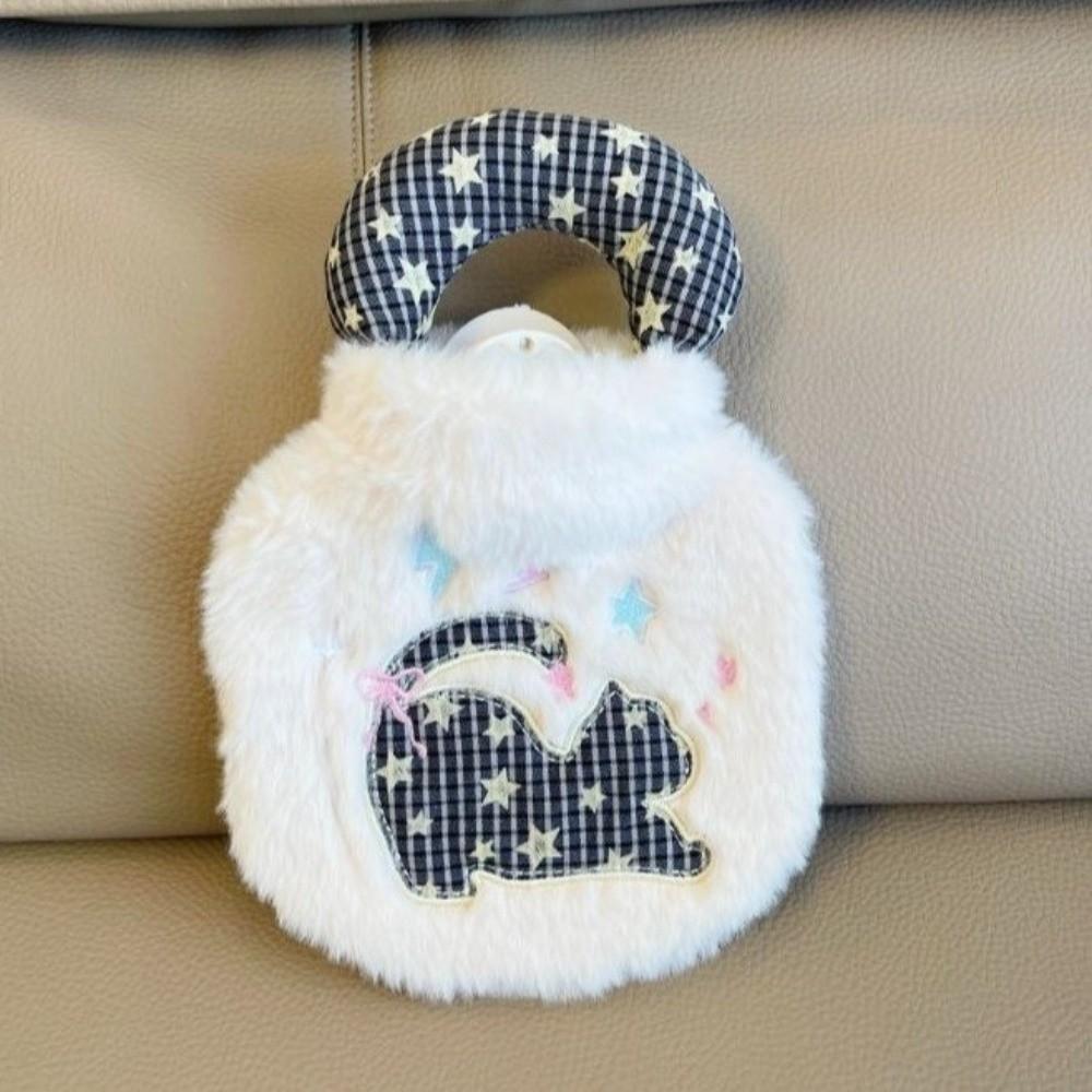 Plush Warm Water Bag Handheld Hot Water Bag Cute Water-filling Bottle Belly Warmer