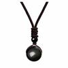16mm Black Obsidian Tiger Eyes Amethyst Stone Women Men Necklaces with Adjustable Braided Rope Cords Natural Crystal Pendant Ne