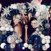 131pcs Navy Blue Silver and White Balloon Garland Arch Kit for Winter, Birthday, Anniversary, Graduation Ceremony Decoration