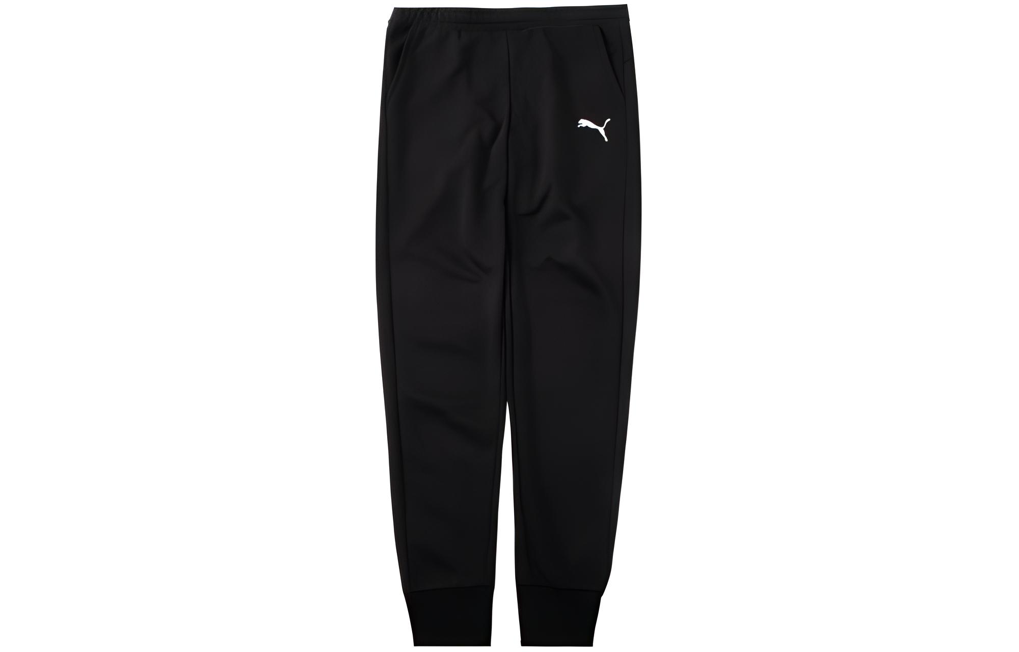 PUMA Knitted Sweatpants Men s Black Moderate Cuffed Pants 656582-03 L