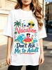 Vacation T Shirt and Kids Tshirt, Funny Flamingo Tee, Summer Beach Graphic, Don't Ask Me To Adult, Tropical Vacation Gift