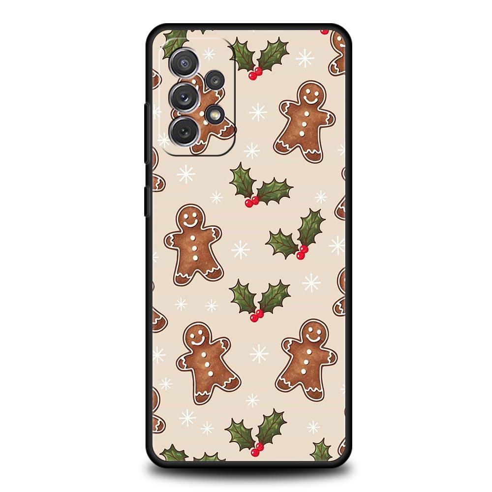 Cartoon Christmas Phone Case For Samsung Galaxy A15 A13 A51 A71 A41 A31 A21S A03S A05 A35 A32 A55 A23 A25 A33 A53 A73 5G Cover