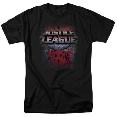 Justice League Of America Star League Mens T Shirt Black Officially Licensed