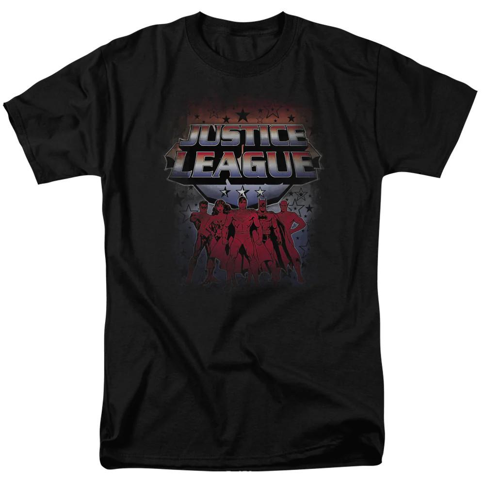 

Justice League Of America Star League Mens T Shirt Black Officially Licensed S