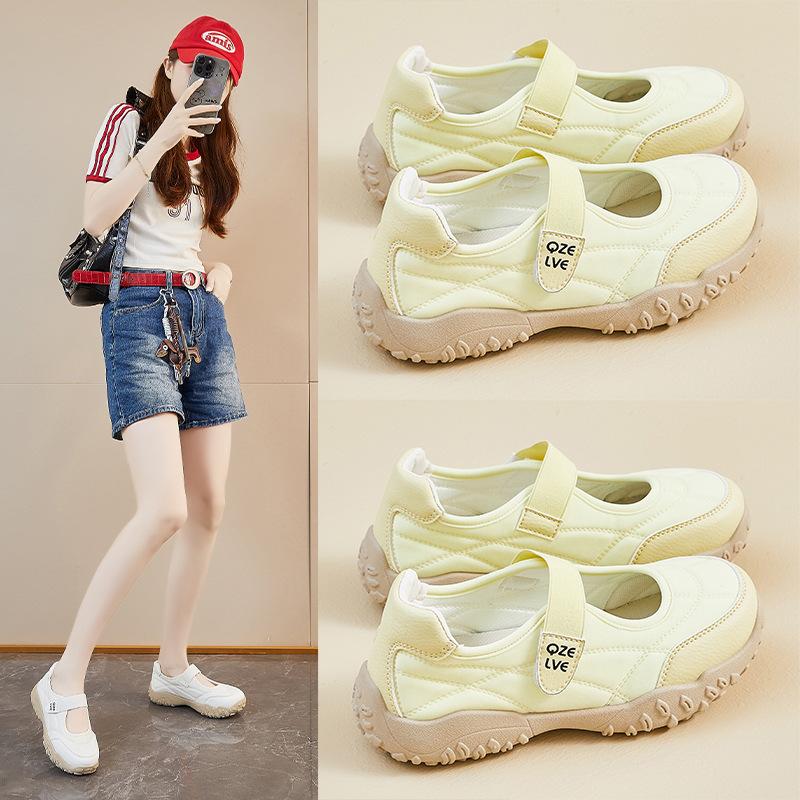New Velcro Dad Shoes for Women Hollow Summer Student Casual Mesh Breathable