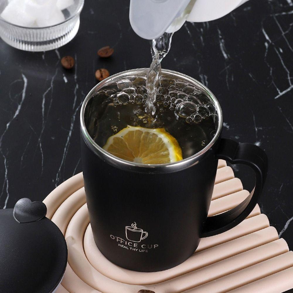 Double Wall Coffee Mug Stainless Steel Water Bottle Portable Traveling Cup