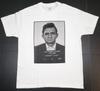 T-shirt JOHNNY CASH Mug Shot Usurato 100% Cotone Uomo Bianca Nuova