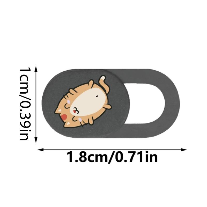 3pcs Cartoon Kitten Camera Cover Webcam Cover Slide Universal Web Camera Phone Camera Cover Protect Your Security