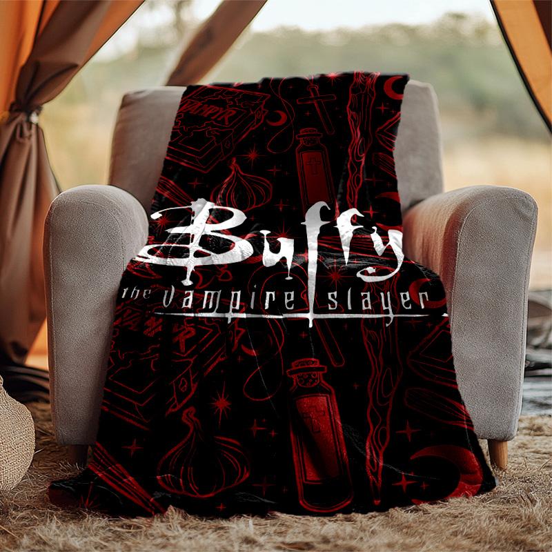 Buffy Flannel Blanket Soft Warm All-Season Throw, Design for Camping, Car Travel, Hiking Sofa, Bed, Office Perfect Gift for Parties