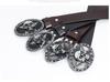 Lotte Jinsen Retro Leather Skull & Star Youth Belt, Trendy Fashion Cowhide Waistband