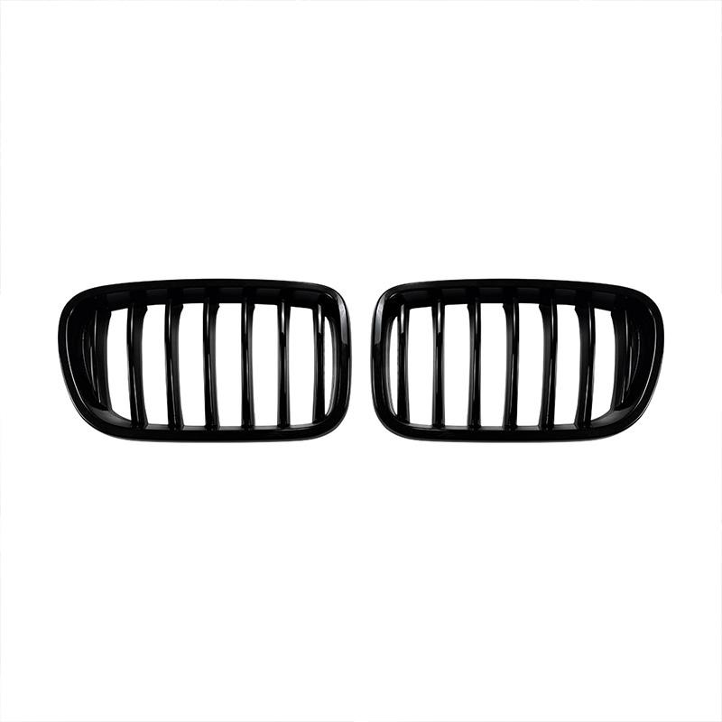 Для BMW X3 F25 2011-2013 Высококачественная ABS Однорядная и Двухрядная Решетка радиатора  Ноздри  Решетка переднего бампера автомобиля Глянцевый черный