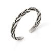 Retro New Women Silver Color Men Simple Bangles Twisted Opening Bracelets Fashion Jewelry