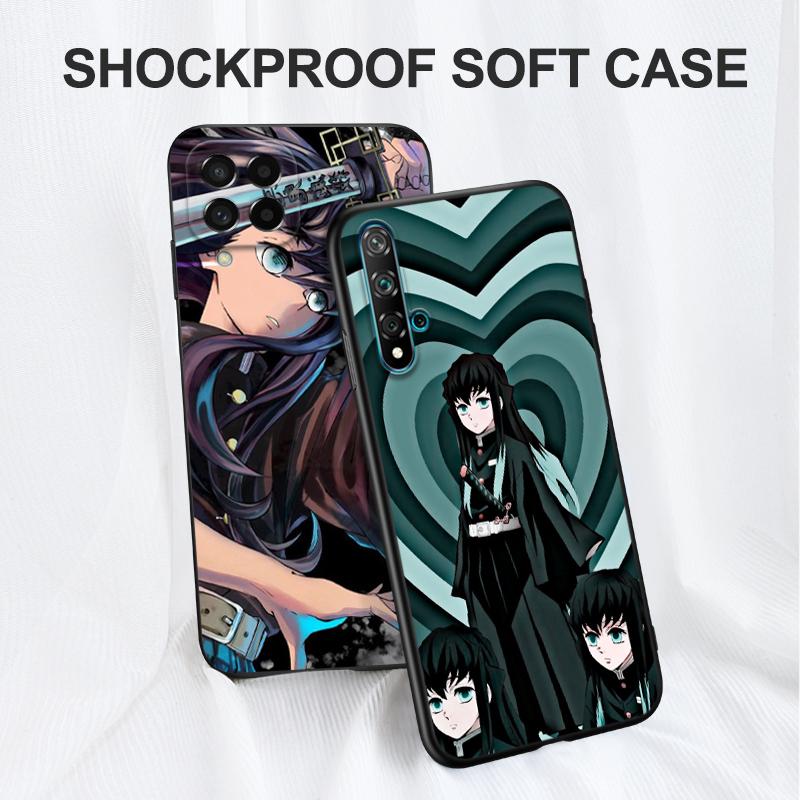 Black Tpu Case For Huawei P30 Lite P30 Pro P40 LITE E P Smart 2020 Cover Tokitou Muichirou