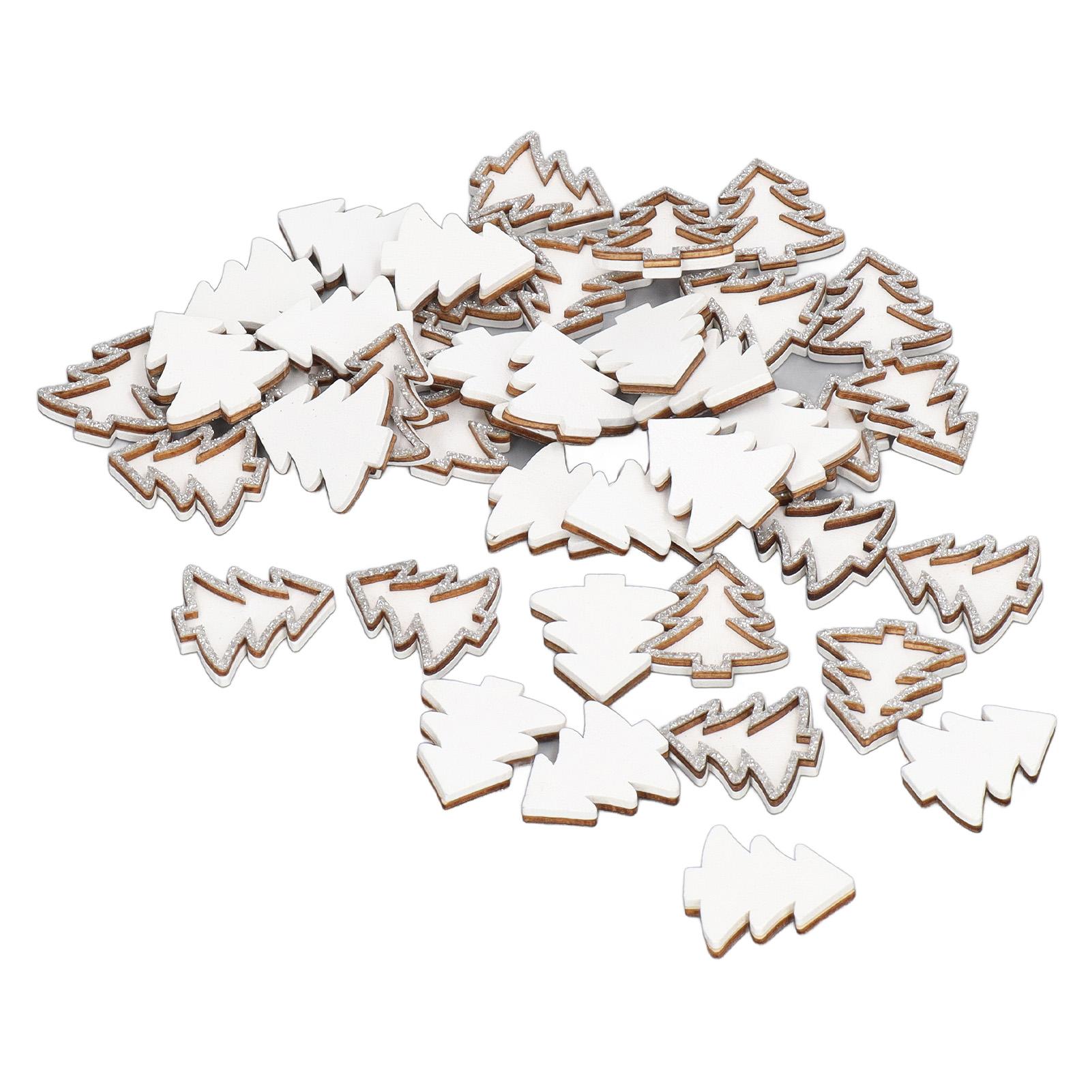 

50 шт. деревянная новогодняя елка поделка 1.26x1.18in деревянная новогодняя елка подвеска своими руками скрапбукинг