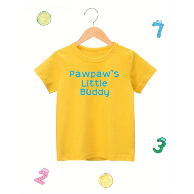 

European size Boys summer short sleeved T shirt with cute letter design Soft comfortable and breathable 164cm жовтий