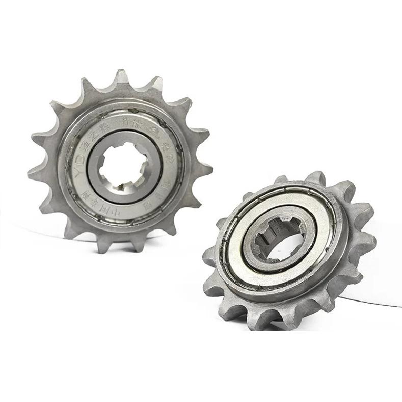 High-quality motorcycle transmission wheel skate wheel, fuel-efficient wheel, 428-15 tooth, 420-14 tooth small sprocket